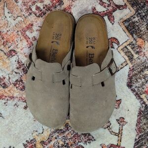 Birkenstock  Betula Taupe Suede Clogs Sz 250 W8, M6